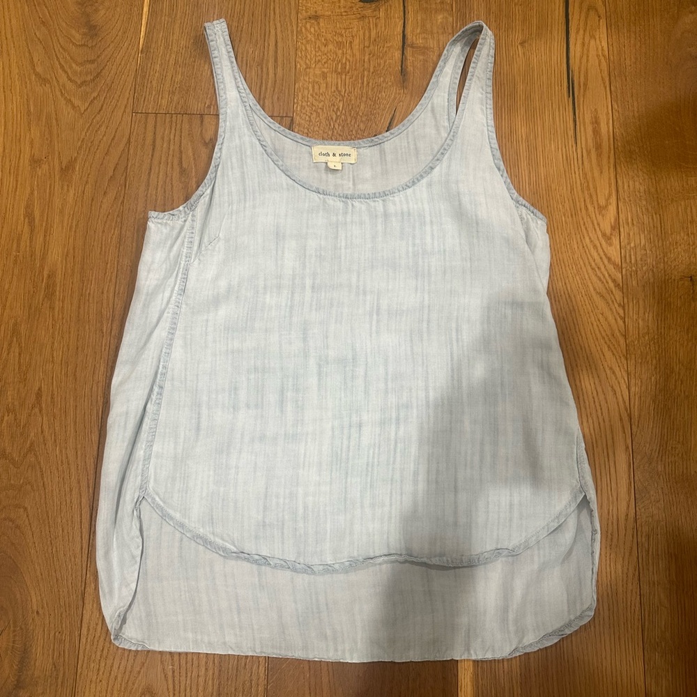 Anthropologie. Size Large. Chambray tank top. Like new.